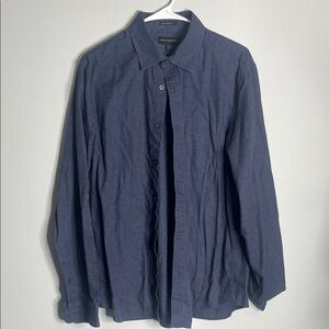 Banana Republic Men's Dark Navy Button-Front Shirt Jacket